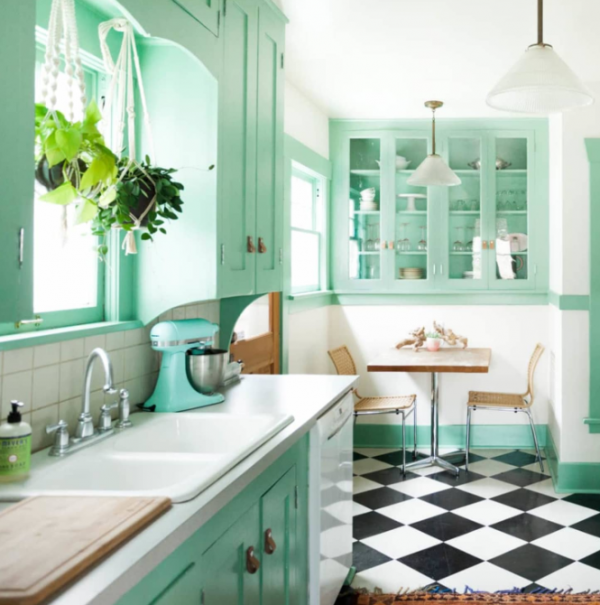 Peralatan Dapur Warna Mint
